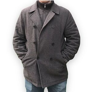 Men’s Gray Dress Coat Size Large
